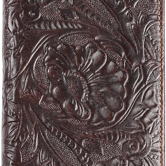 Womens Ladies Genuine Leather Wallet Long Embossing Bifold Wallet Clutch Purse C - Picture 1 of 7